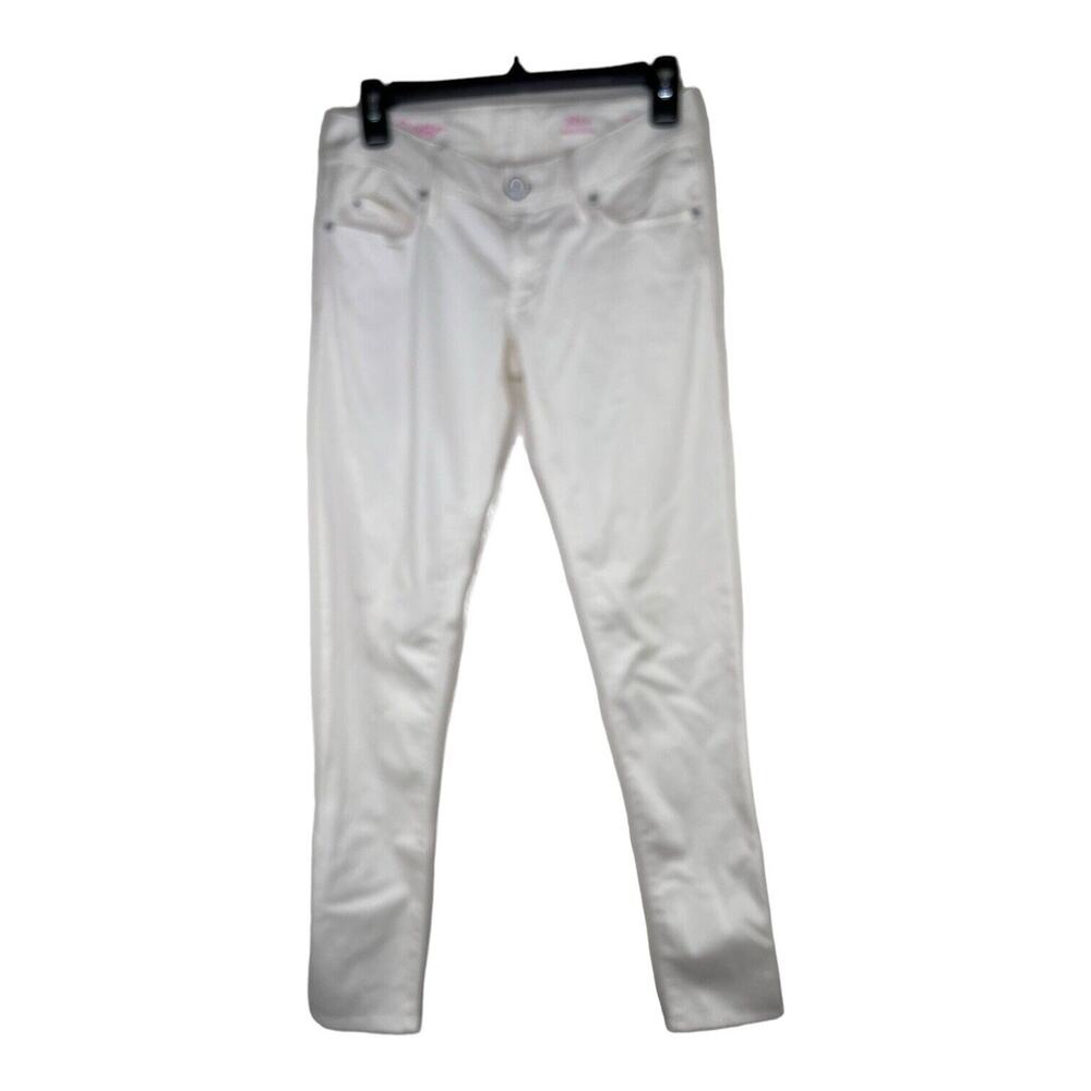 Lilly‎ Pulitzer White Nautical Beach Vacay Skinny Jeans Resort Sz 0  Soft EUC